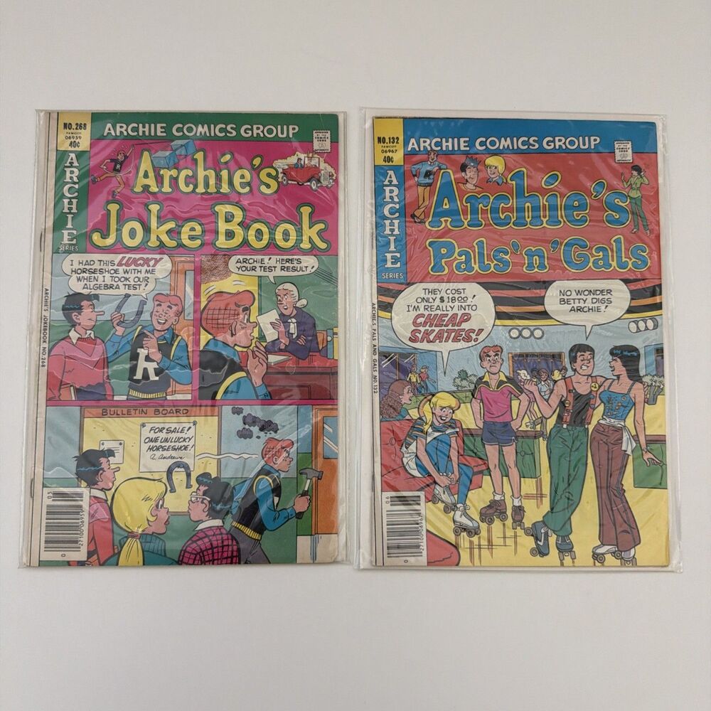 Lot of 2 Vintage Archie Comics: Joke Book #268 (1980) & Pals 'n' Gals #132 (1979